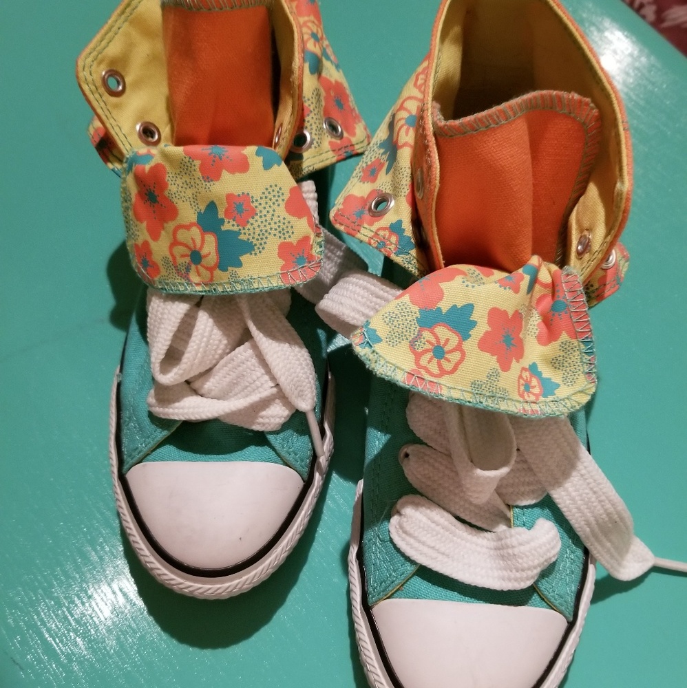 Converse bright tropical high tops